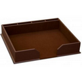 Dark Brown Bonded Leather Conference Pad Holder